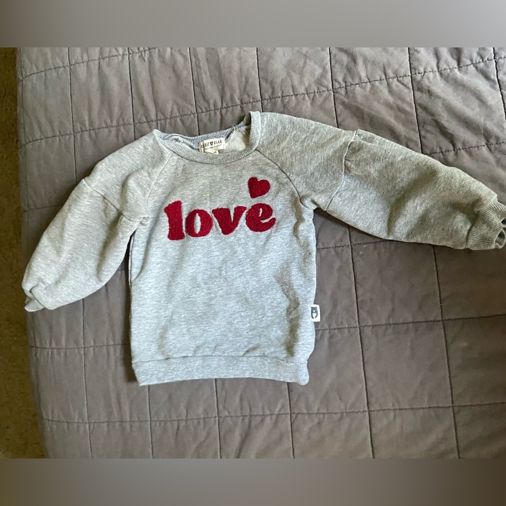 Rabbit + Bear sweatshirt 24months grey